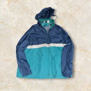 Vintage WOOLRICH 80's Windbreaker Vented Mesh Lined Packable Hood Men's 2XL‎